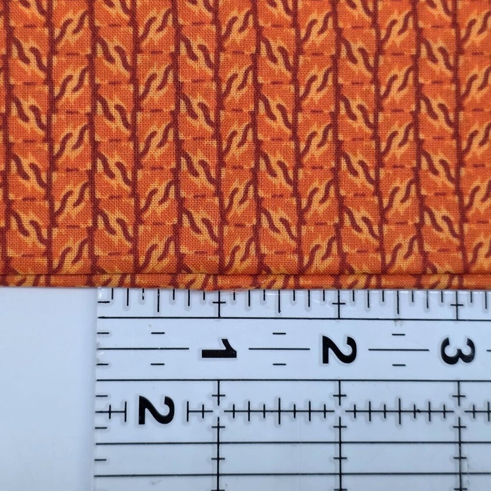 Quilting Craft Fabric Orange Geometric Fall Autumn Kaleidoscope Fat Quarter - Picture 2 of 5